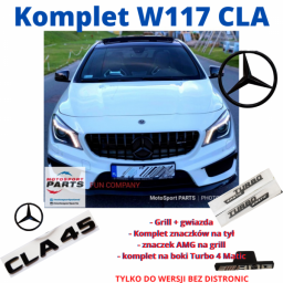 Zestaw Grill Panamericana + Znaczki CLA 45 AMG W117