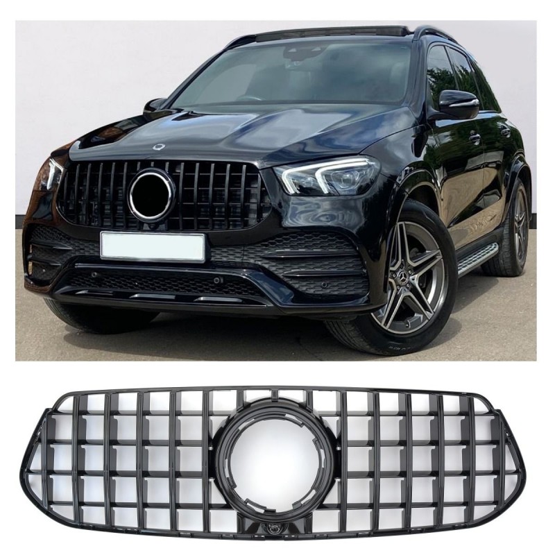Gloss Black Panamericana Grille For Mercedes GLE-Class C167 (2019-2023) – V6 Auto Parts