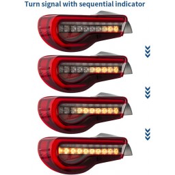 VLAND Czerwone światło tylne do Scion Fr-s 2013-2016 Toyota gt86/ Subuaru Brz 2013-2020 tylne światła