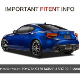 VLAND Tylne światło kompatybilne z 2012-2020 GT86 FT86 / Subuaru 2013-2015