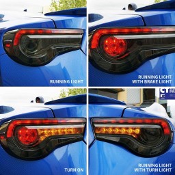 VLAND Tylne światła LED do GT86 FT86 BRZ FRS ZN6 2012-2019, lampa tylna, ze wskaźnikiem sekwencyjnym