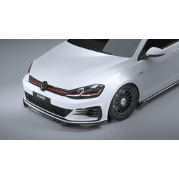 SPLITTER PRZEDNI VW GOLF GTI GTD MK7.5 EVO-1 GLOSS BLACK FIRMY ZAERO (2017-2020)