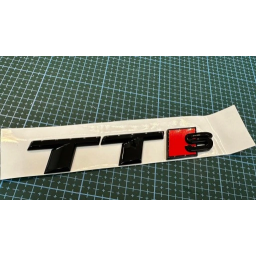 Emblemat Tylni AUDI TT S TTS czarny błysk znaczek