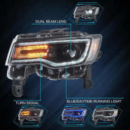 VLAND Reflektory z 2014-2022 J-EE-P1 Grand Cherokee, WK2, BLU DRL