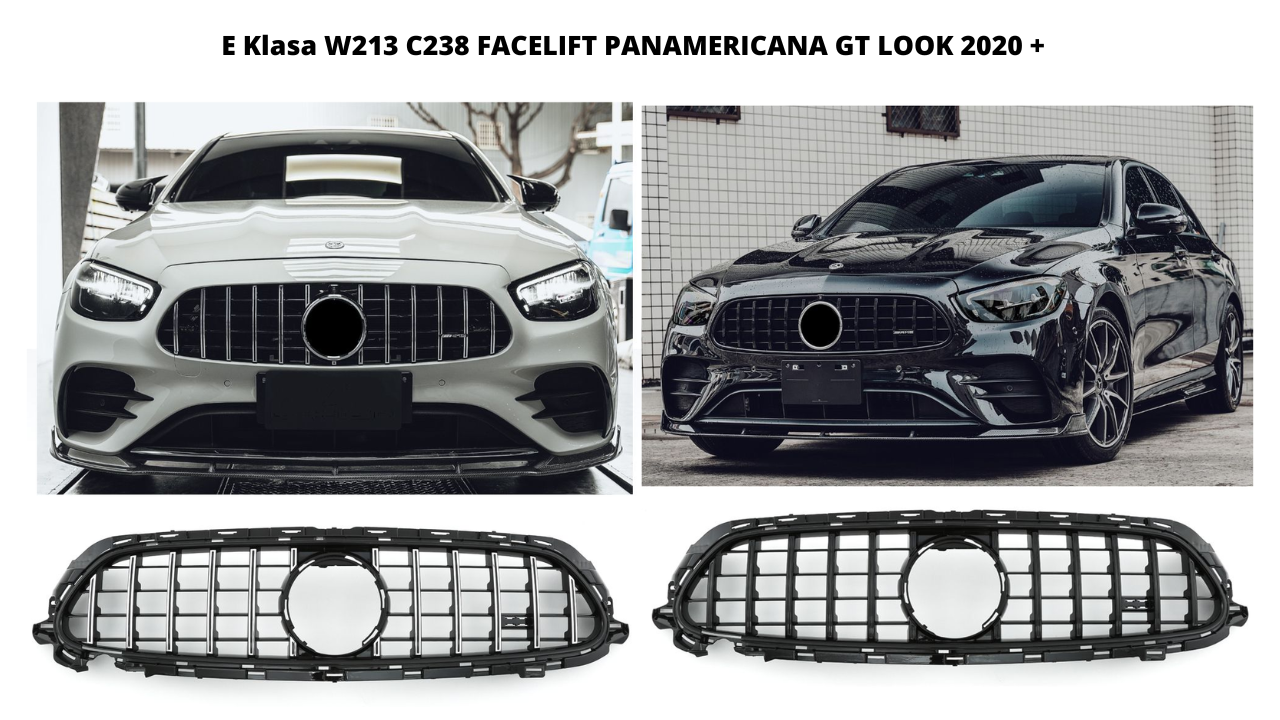 Proteile.de Black AMG Style Grille For Mercedes-Benz E-Class W213 / C238 (A213033, 2-Year Warranty)